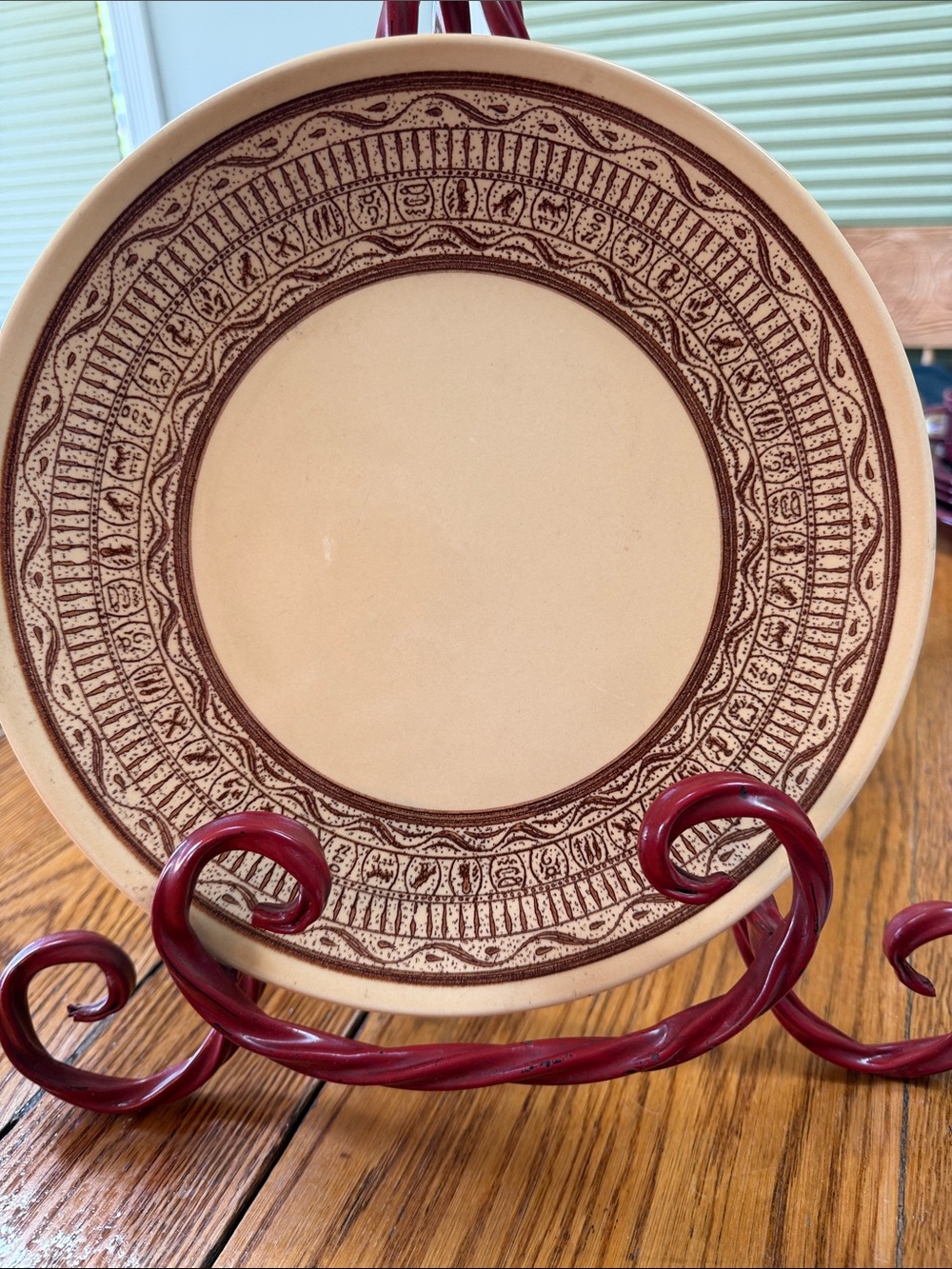 Vintage Taylor, Smith and Taylor  10” plate. Shades of Grandeur in Pharaohs Gold
